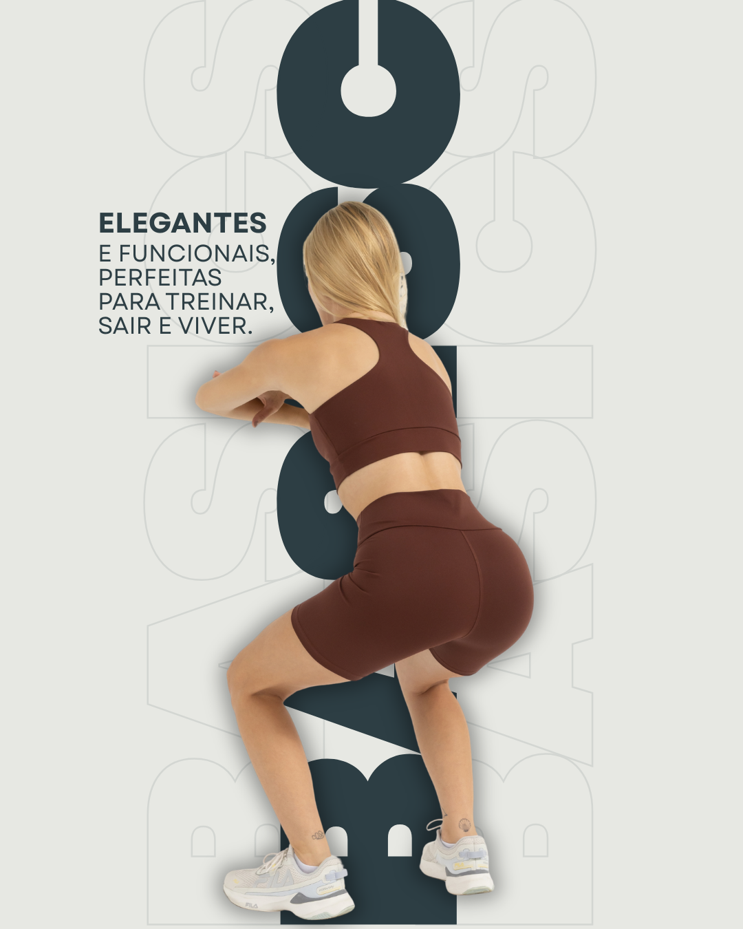 Conjunto Basics Bermuda e Top Alcinha em uso